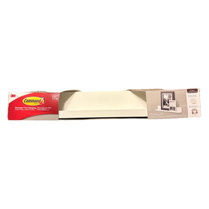 3M Command Display Ledges White Floating Wall Shelves Damage Free Decor NIB